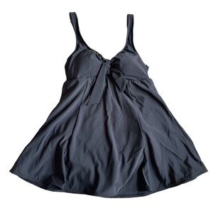 Croft & Barrow One-Piece Swimsuit Dress Black Women’s Size 10 Slimming Swim